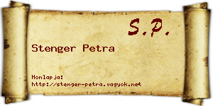 Stenger Petra névjegykártya